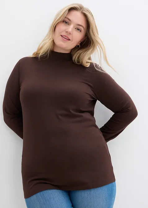 Langermet, figurn&aelig;r topp, bonprix