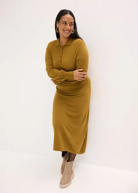 Strikkekjole i myk viskosemiks, bonprix