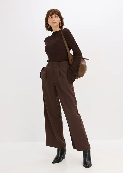 Halvtransparent, strikket topp, bonprix