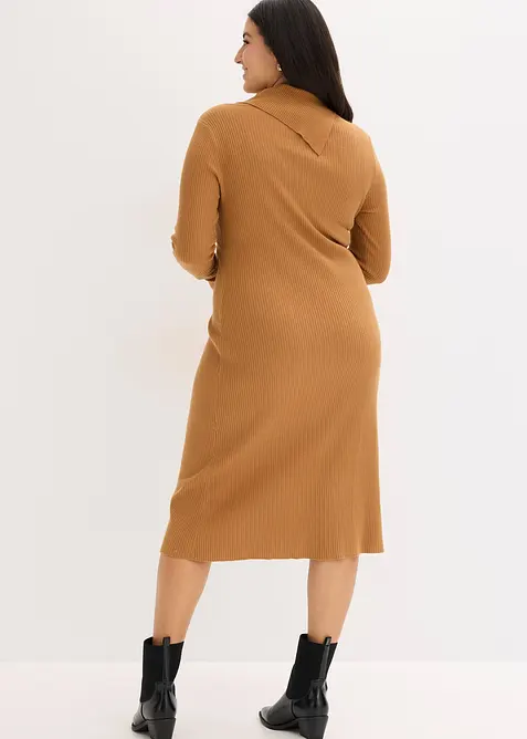 Strikket kjole i lett viskosemiks, bonprix