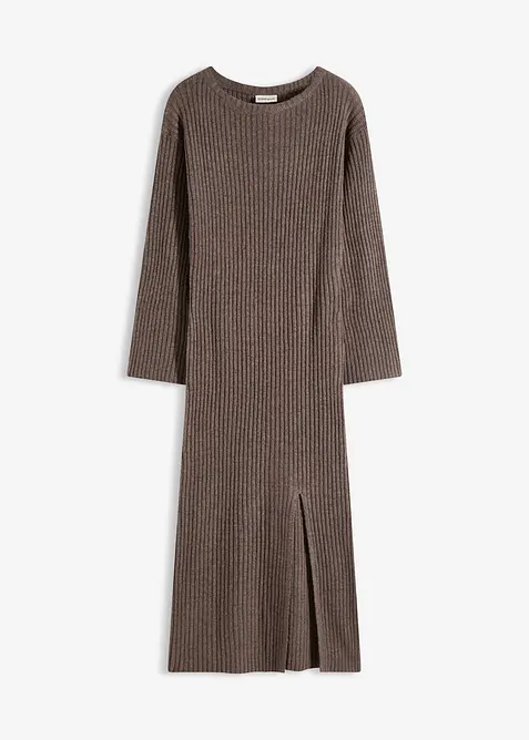 Strikkekjole med splitt, bonprix