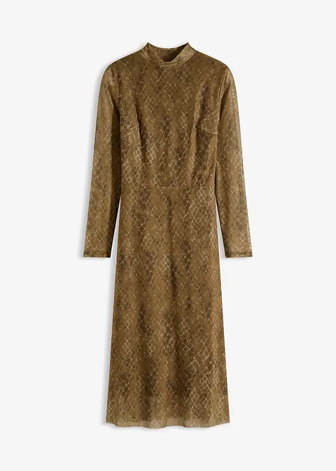 Midikjole av lett mesh, bonprix