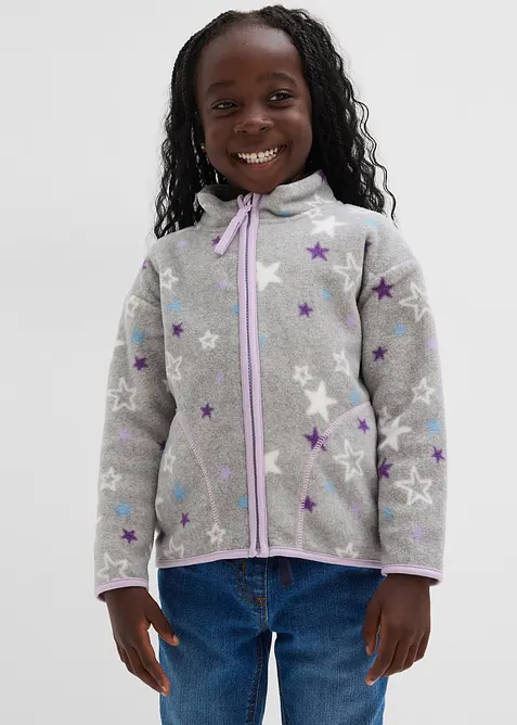 Myk fleecejakke med kontrastdetaljer, bonprix