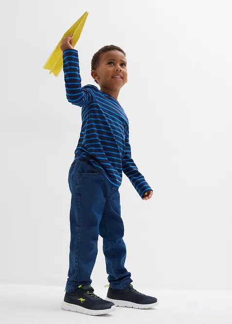 Langermet topp i ren økologisk bomull (3-pack), bonprix