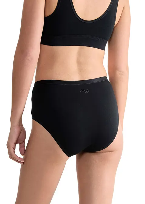 GO Daily Cotton Truse med høy midje (3-pack), Sloggi