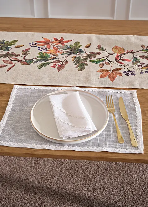 Bordbrikker med dekorativ bise (2-pack), bonprix