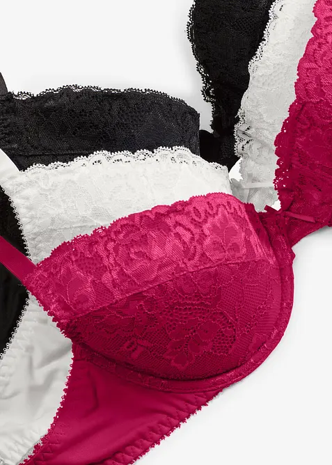 Push up-BH med fine blonder (3-pack), bonprix