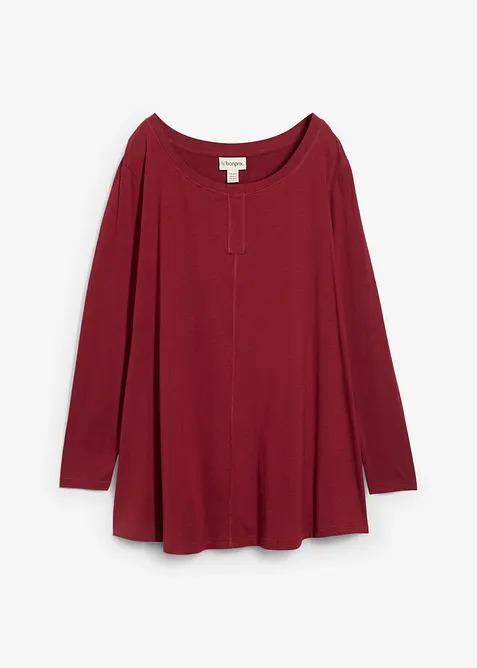 Langermet topp i bomull-/viskosemiks, bonprix