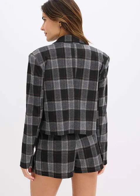 Kort blazer med smykkeknapp, bonprix