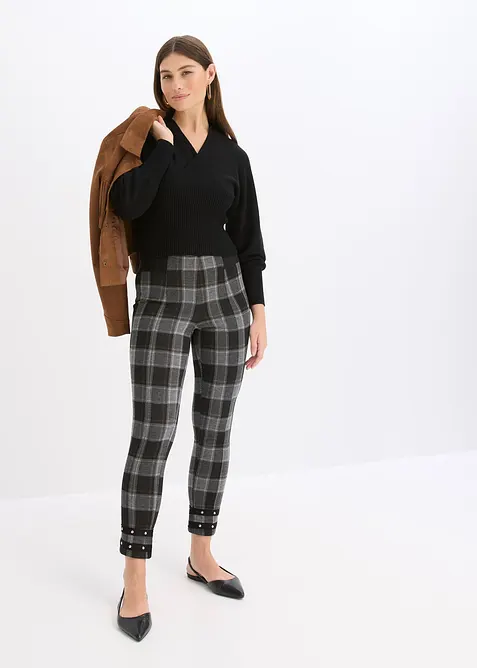 Jeggings med gullfargede nagler, bonprix