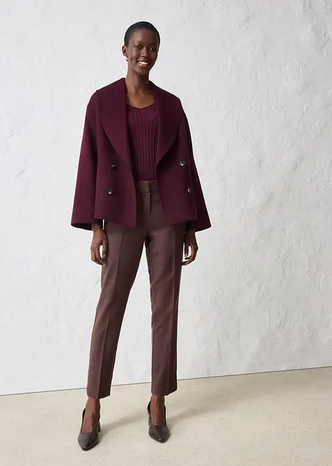 Bukse i smal modell med ull, bonprix