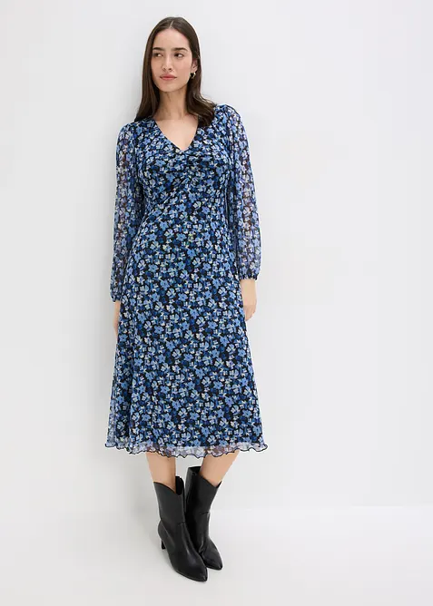 Midikjole i mesh, bonprix