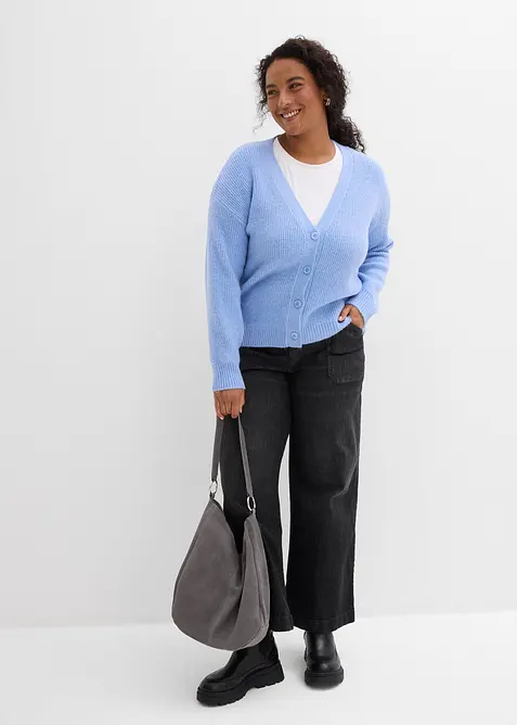 Ribbestrikket cardigan, bonprix