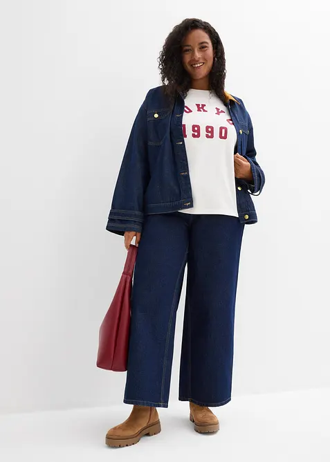 Langermet topp i 100% bomull, bonprix