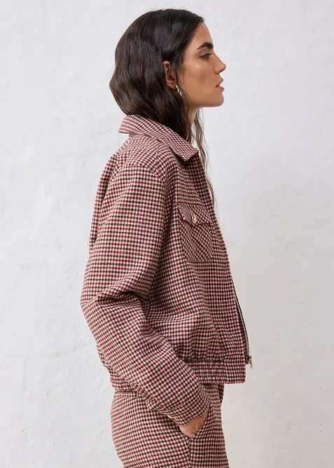 Bomberjakke i myk ullmiks, bonprix