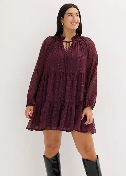 Tunikakjole med glittereffekt, bonprix