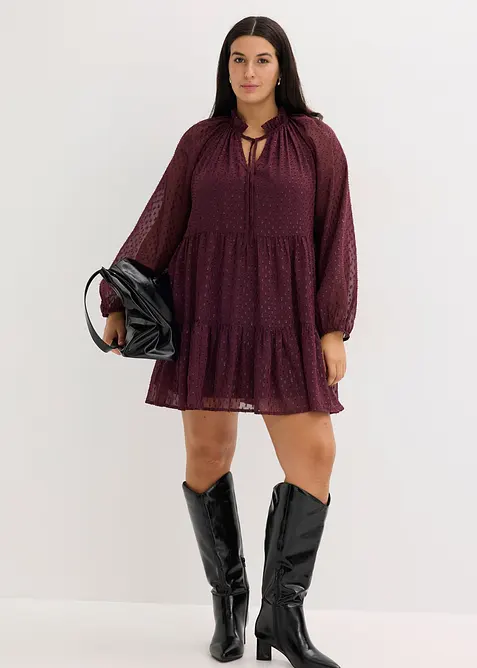 Tunikakjole med glittereffekt, bonprix