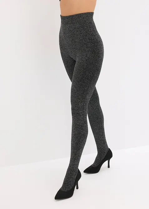 Varmende strømpebukse i glitrende fleecemateriale, bonprix