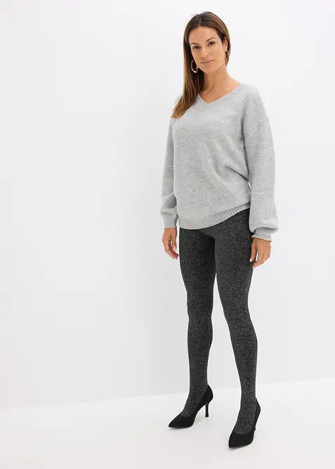 Varmende strømpebukse i glitrende fleecemateriale, bonprix