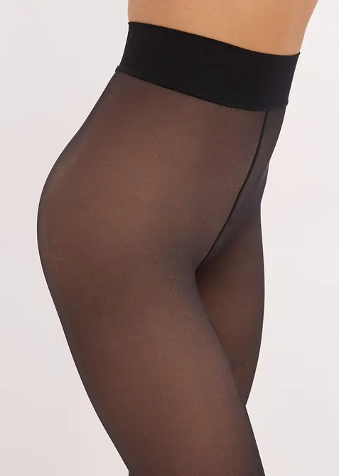 Varmende strømpebukse i transparent look, bonprix