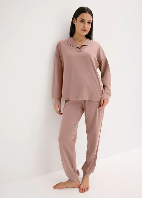 Loungewear-kosedress i myk bomull, oversized, bonprix
