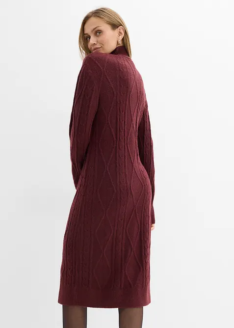 Kabelstrikket kjole, bonprix