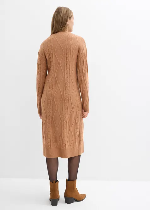 Kabelstrikket kjole, bonprix