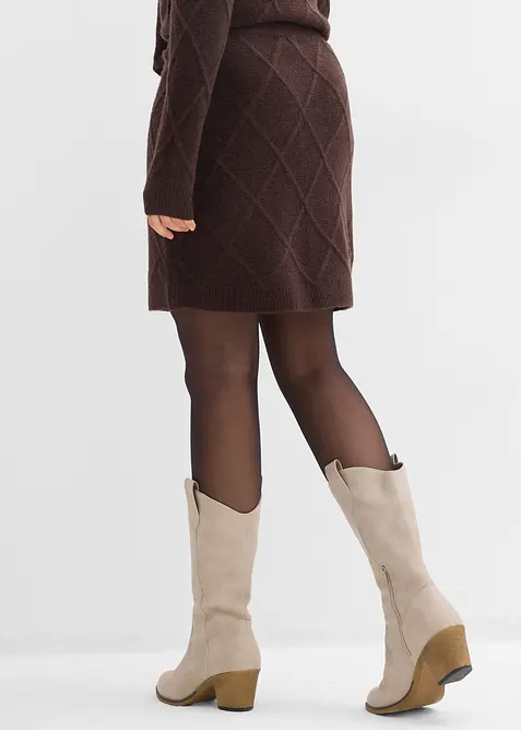 Kabelstrikket skjørt, bonprix