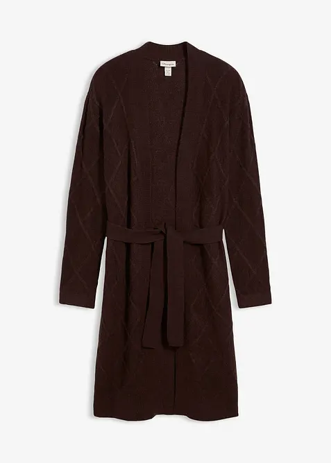 Kabelstrikket coatigan, bonprix