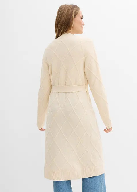 Kabelstrikket coatigan, bonprix