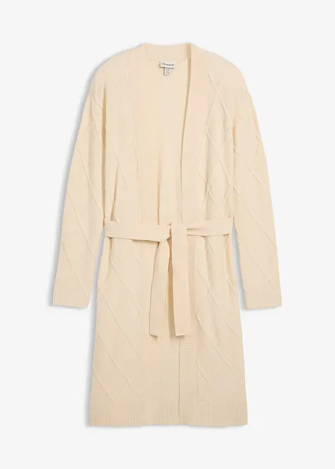 Kabelstrikket coatigan, bonprix