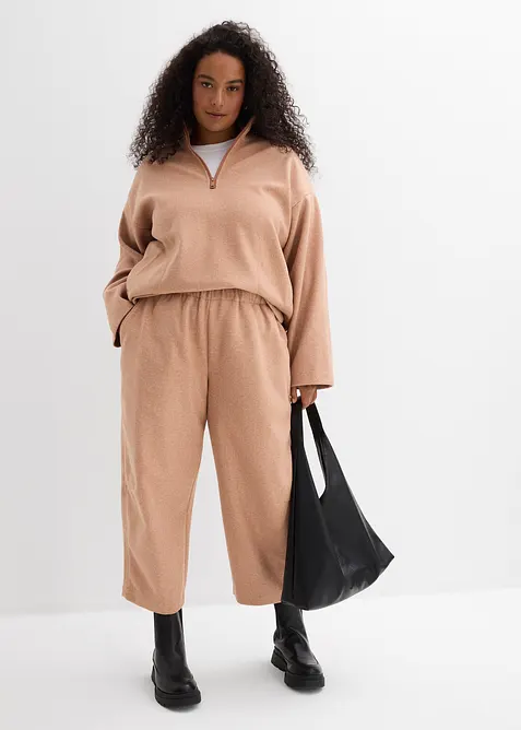 Barrel bukse i ullstil, bonprix