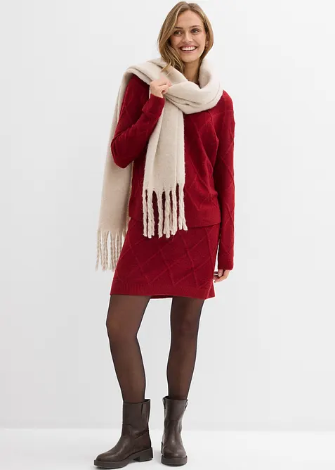 Kabelstrikket skjørt, bonprix