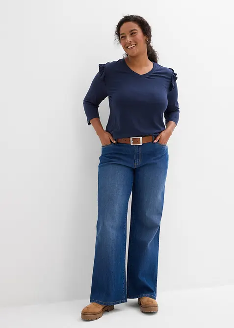 Jerseytopp av bomullsmiks, bonprix