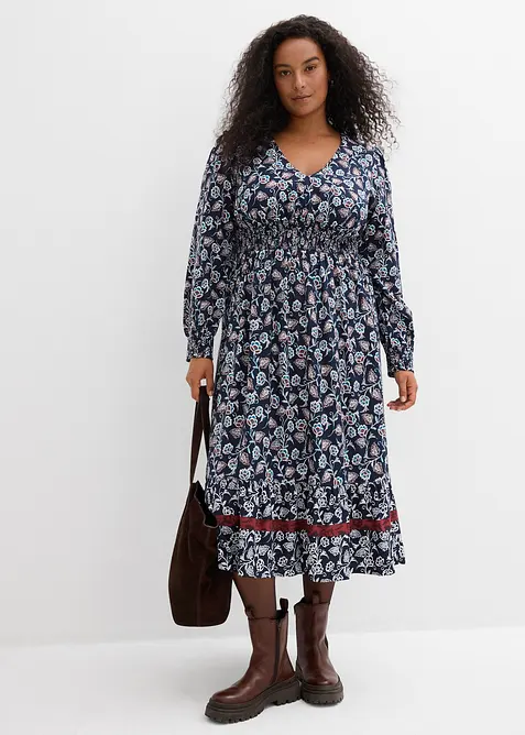 Maxikjole i lett viskose, bonprix