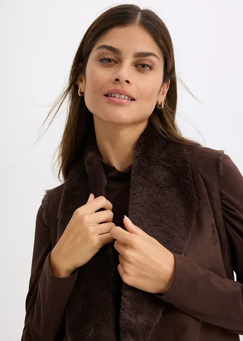 Vest i fuskepels, bonprix