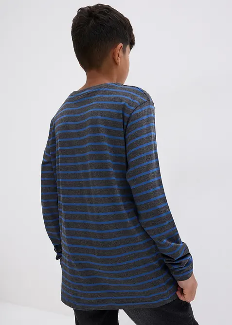 Langermet topp i 100% økologisk bomull (2-pack), bonprix