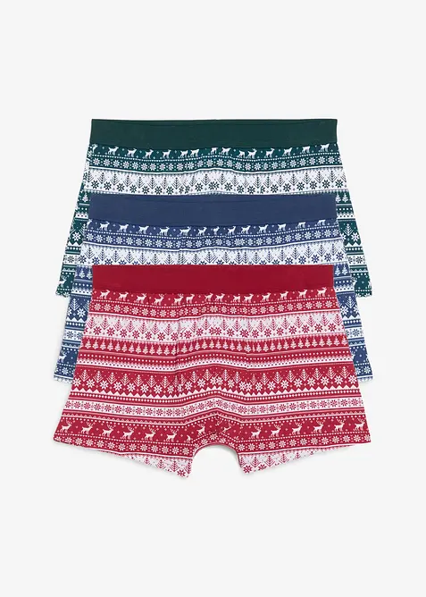 Boxershorts med bomull i ettersittende modell (3-pack), bonprix