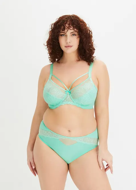 Truse med høy midje og nydelige blonder, bonprix