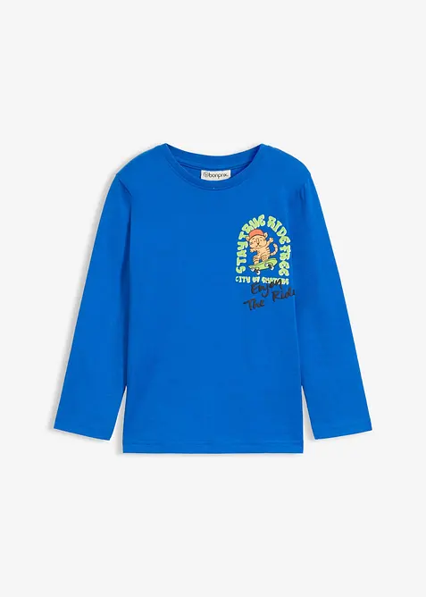 Langermet topp i 100% økologisk bomull, bonprix