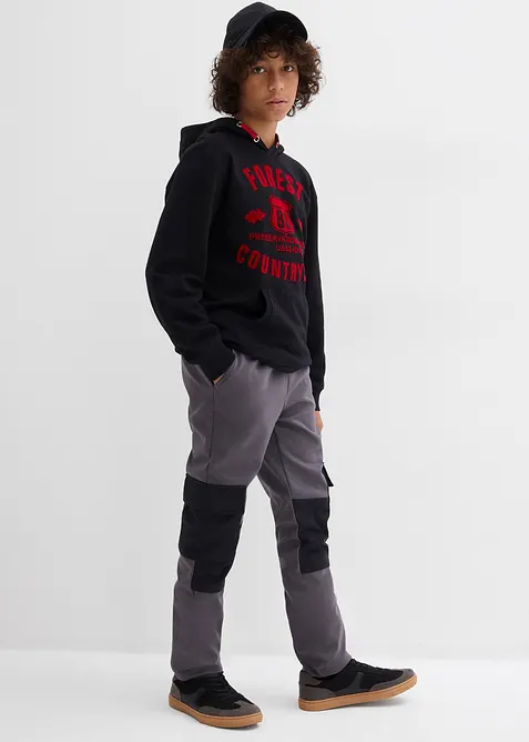 Softshell-cargobukse, regulerbar linning, bonprix