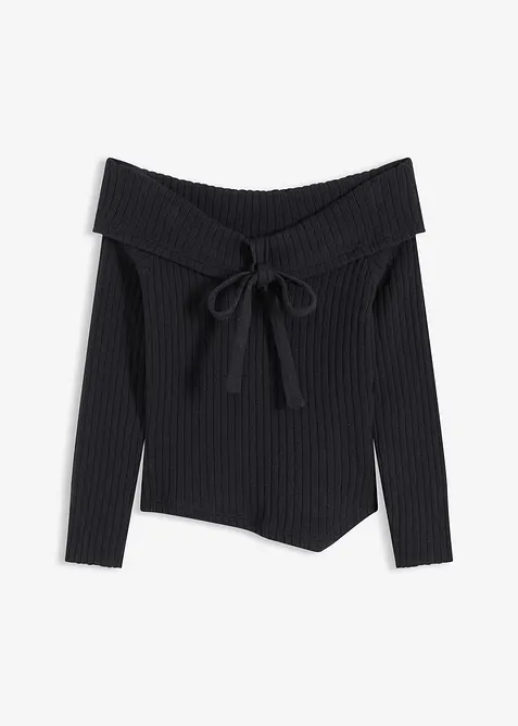 Ribbet genser, bonprix