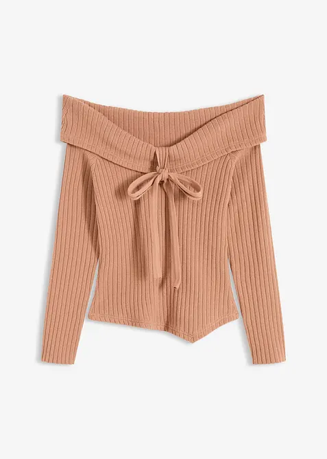 Ribbet genser, bonprix