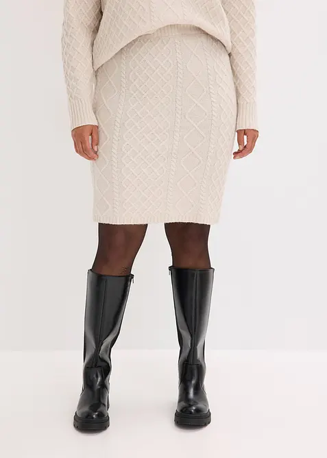 Strikket skjørt, bonprix