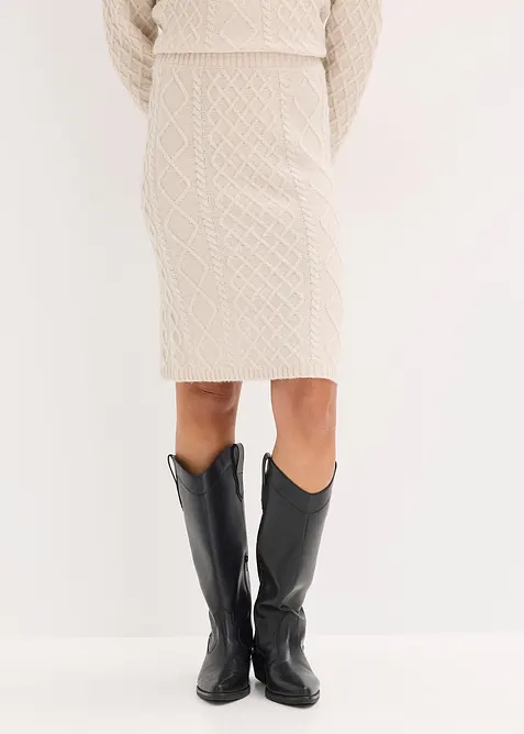 Strikket skjørt, bonprix