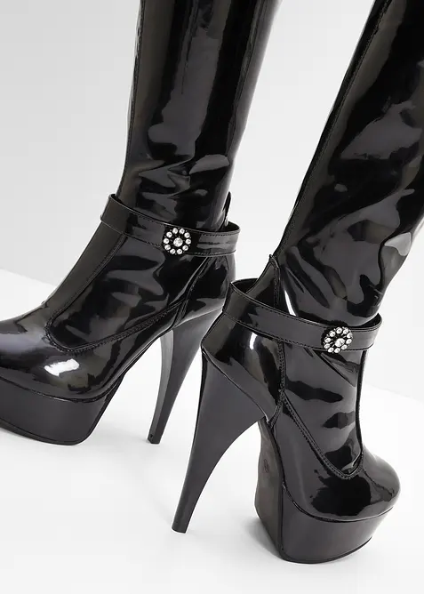 Overknee plat&aring;st&oslash;vletter, bonprix