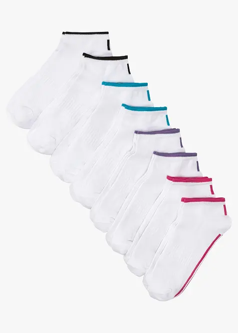 Sneakerssokker med &oslash;kologisk bomull (8-pack), bonprix