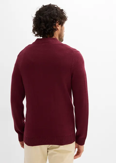 Finstrikket cardigan i 100% bomull, bonprix