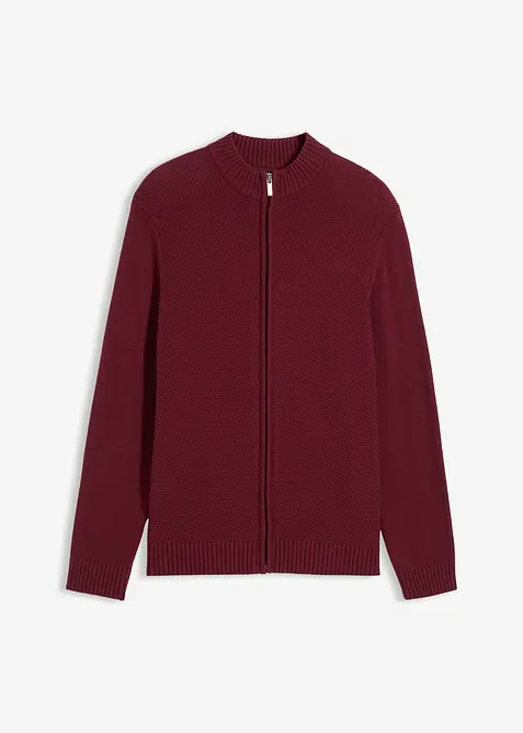 Finstrikket cardigan i 100% bomull, bonprix