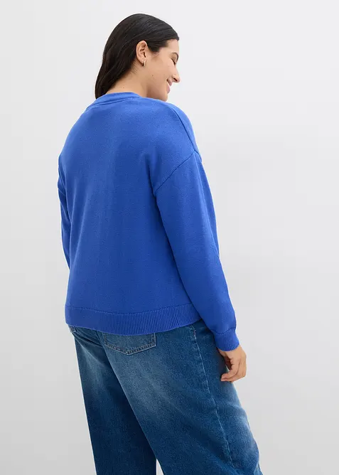 Oversized genser i 100% bomull, bonprix